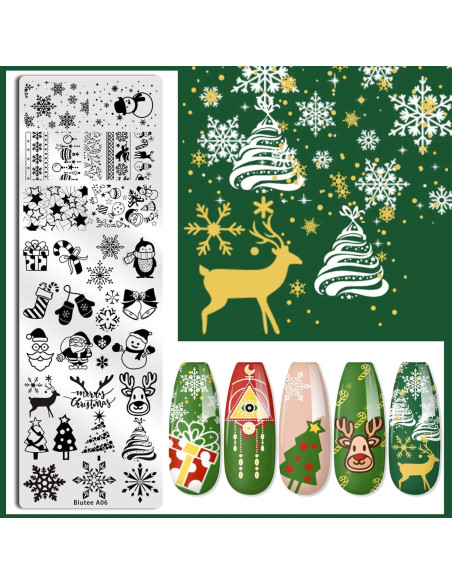 Kit de Estampado de Uñas Biutee 10 Piezas con Estampador