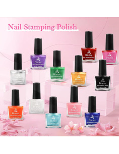 Esmalte de Uñas para Estampado Biutee 12 Colores 6ML 2