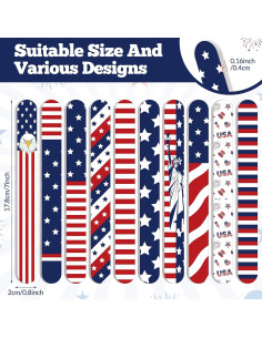 Paquete de 60 limas de uñas Lanties 4 de julio 17.8 cm 2