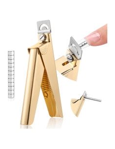 Cortador de Uñas Acrílicas Saviland Rosa Dorado 15PCS