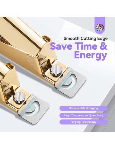 Cortador de Uñas Acrílicas Saviland Rosa Dorado 15PCS