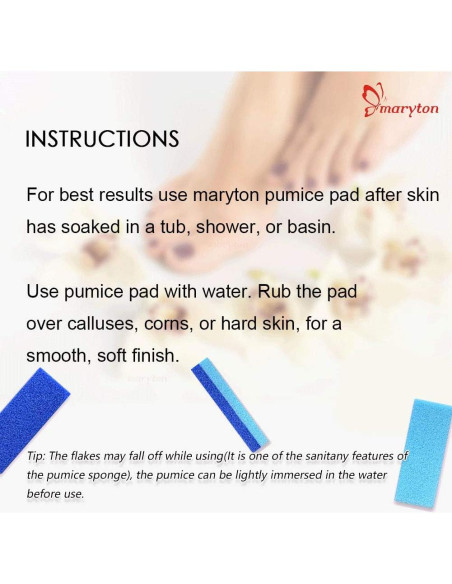 Piedra Pómez para Pies Maryton - Exfoliación y Remoción de Callos (Paquete de 4)