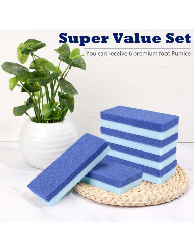 Paquete de 6 Piedras Pumice EWAGOA para Pies Exfoliadoras