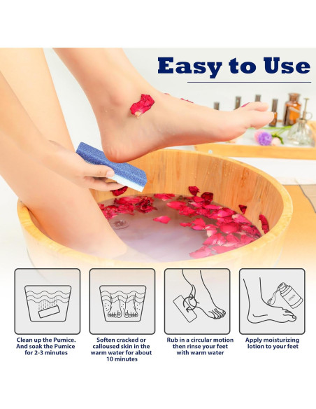 Paquete de 6 Piedras Pumice EWAGOA para Pies Exfoliadoras