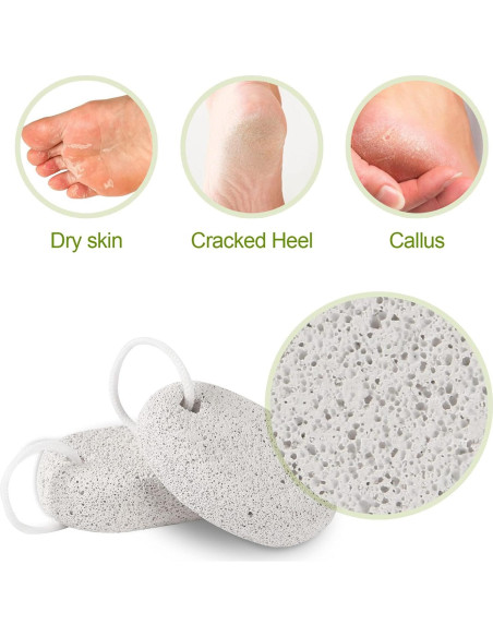 Piedra Pómez Natural Asqraqo 2 Pcs para Remover Callos