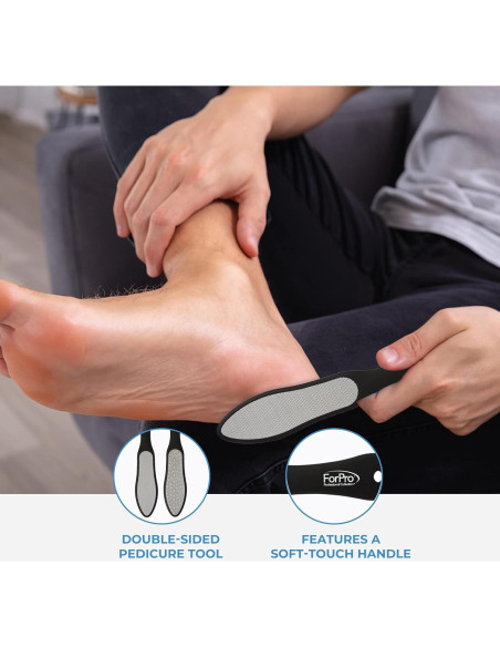 Lima de Pedicura ForPro Black Bear Acero Inoxidable 26.7 cm