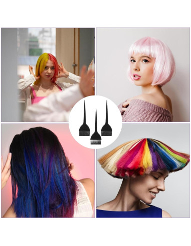 3 Brochas para Teñir el Cabello Ymapinc - Plástico Negro
