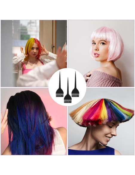 3 Brochas para Teñir el Cabello Ymapinc - Plástico Negro