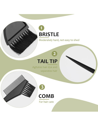 Juego de Brochas para Tinte de Cabello Abeillo - 3 Piezas