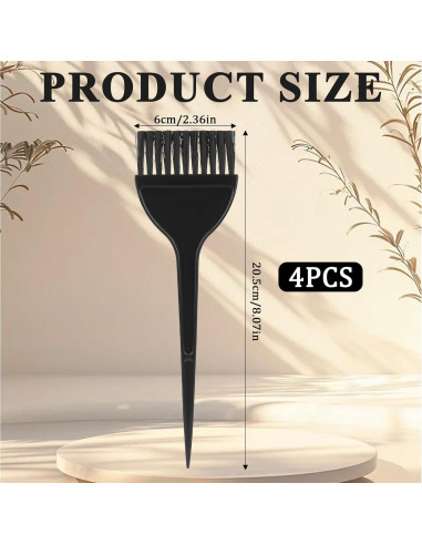 Juego de 4 Pinceles para Teñir el Cabello YQQYG - Negro