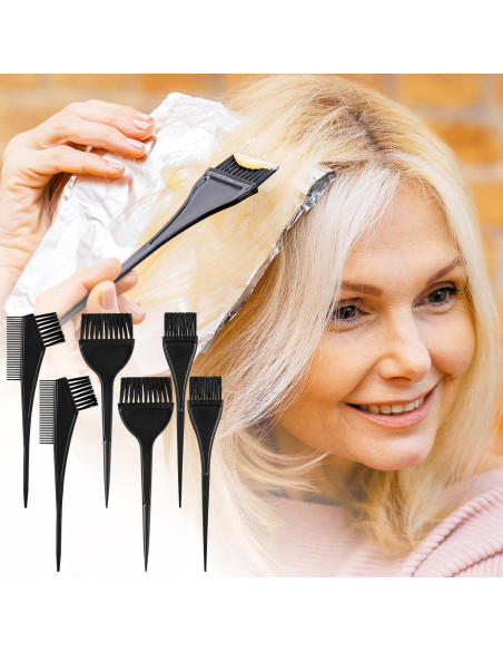 Set de 6 brochas para teñir Oruola - Color negro - Profesional