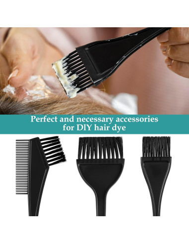 Set de 6 brochas para teñir Oruola - Color negro - Profesional