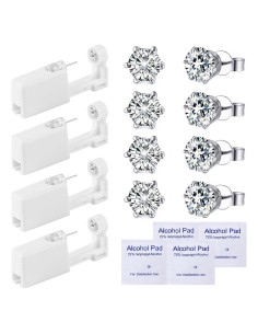 Kit de perforación de orejas desechable ZC - 4 pistolas con aretes