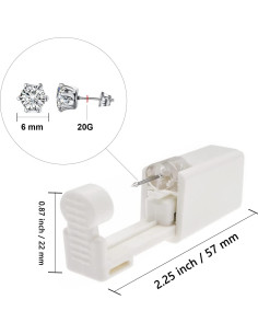 Kit de perforación de orejas desechable ZC - 4 pistolas con aretes 2