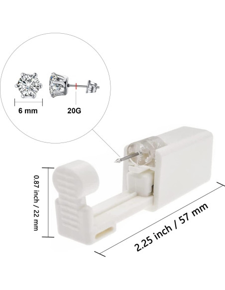 Kit de perforación de orejas desechable ZC - 4 pistolas con aretes Kit de perforación de orejas desechable ZC - 4 pistolas con aretes