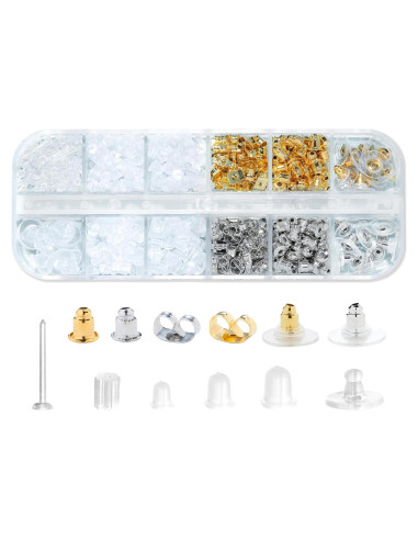 Respaldos de Pendientes Nkwuire 600 Piezas Silicona Hipoalergénica