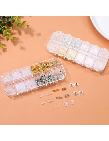 Respaldos de Pendientes Nkwuire 600 Piezas Silicona Hipoalergénica