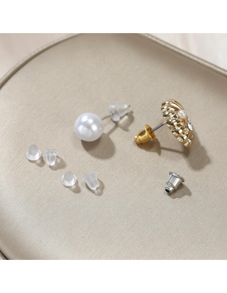 Respaldos de Pendientes Nkwuire 600 Piezas Silicona Hipoalergénica