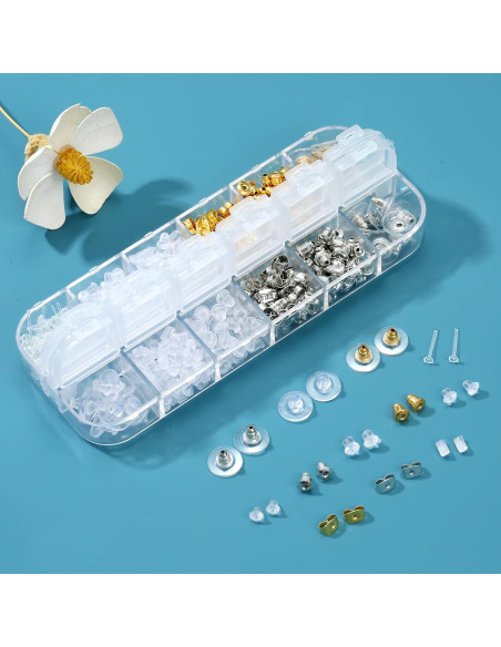 Respaldos de Pendientes Nkwuire 600 Piezas Silicona Hipoalergénica