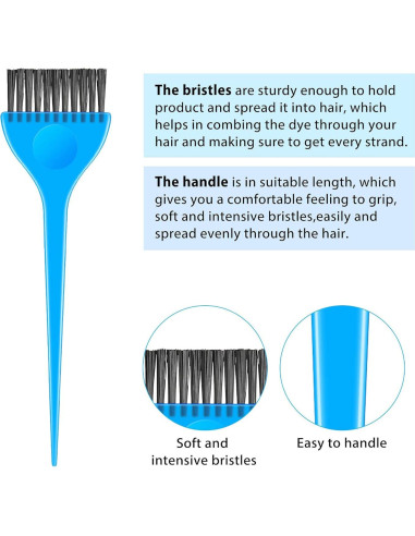 Conjunto de brochas para teñir Boao 6 piezas colores variados