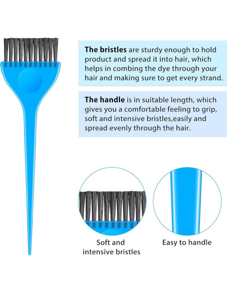 Conjunto de brochas para teñir Boao 6 piezas colores variados Conjunto de brochas para teñir Boao 6 piezas colores variados