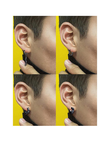 12 Pares Pendientes Magnéticos Acero Inoxidable Ofeiyaa Unisex