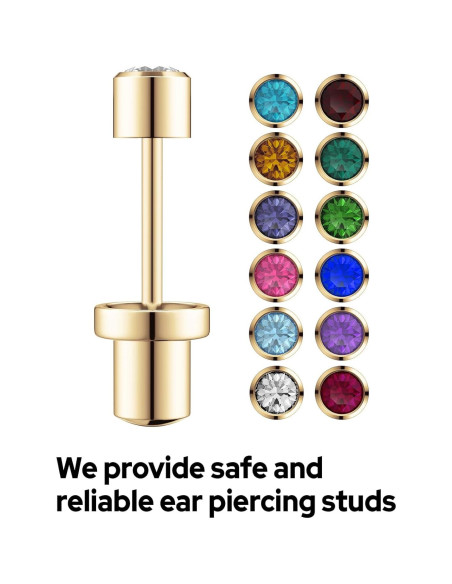 Kit de Perforación de Orejas Dorado 4mm SugarTang Desechable