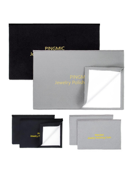 Paño de Limpieza de Joyería PINGMIC - 6 Piezas, Algodón