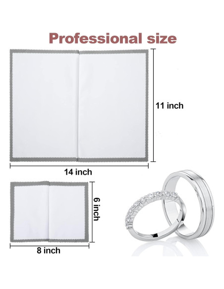 Paño de Limpieza de Joyería PINGMIC - 6 Piezas, Algodón