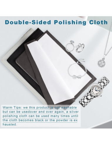 Paquete de 3 Paños de Limpieza de Joyería Phinus 25.4x30.5cm