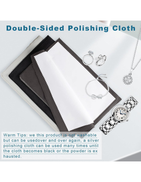 Paquete de 3 Paños de Limpieza de Joyería Phinus 25.4x30.5cm