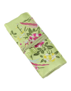 Organizador de Joyería de Seda Lidwot Verde Claro Plegable