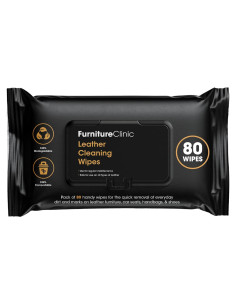 Toallitas de Limpieza de Cuero Furniture Clinic | 80 Unidades | Biodegradables y Efectivas