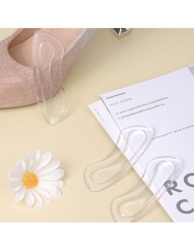 Almohadillas de Talón EACOZY - 5 Pares Transparentes para Zapatos