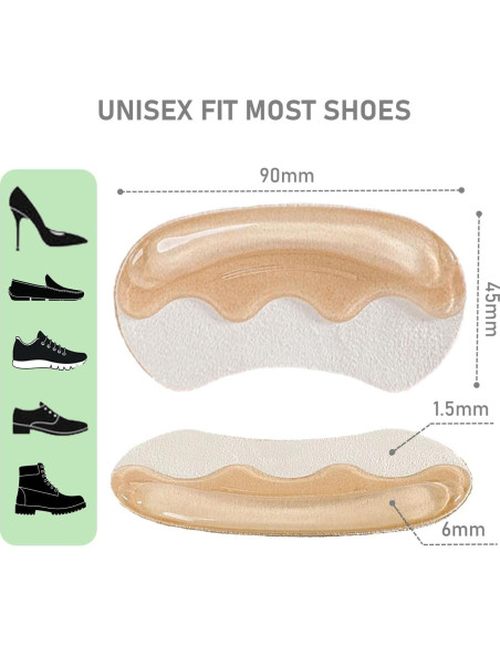 Agarradores de Talón Antideslizantes VivoFoot - 4 Pares Gel