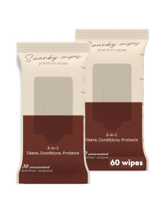 Toallitas de Cuero Swanky - Limpiador y Acondicionador 60 Unidades