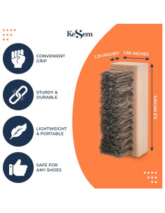 Juego de 3 cepillos KESEM para limpiar zapatos y accesorios 2