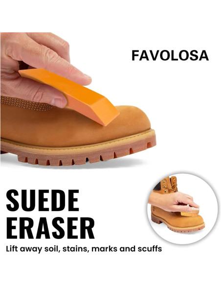 Kit de Limpieza de Suede y Nubuck Favolosa - Cepillo y Borrador