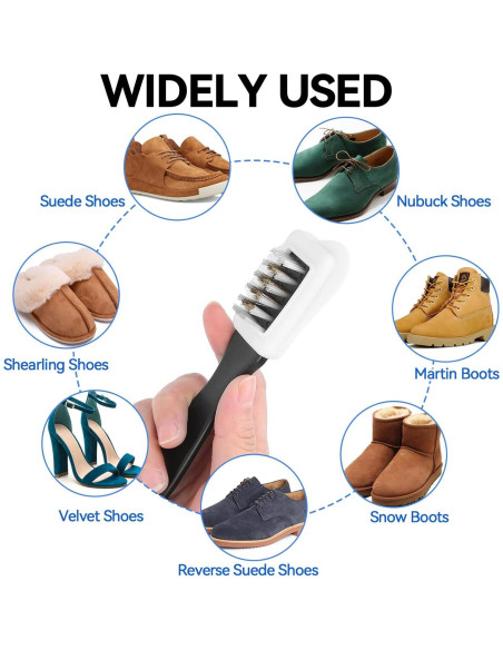 Cepillo de Ante 4 en 1 Mallbaola para Limpieza de Cuero
