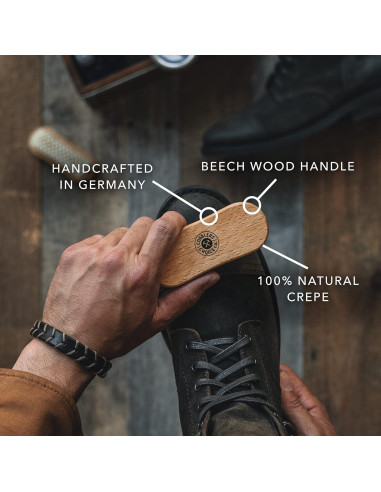 Cepillo de Suede y Nubuck Cobbler's Choice - 100% Crepe Natural