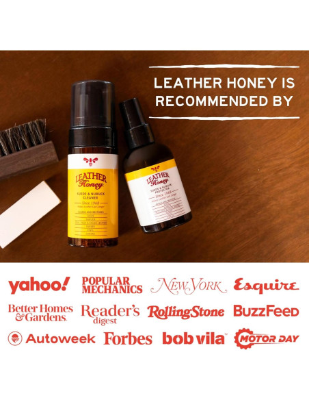 Kit de Cuidado Suede y Nubuck Leather Honey - Limpiador, Protector y Cepillo