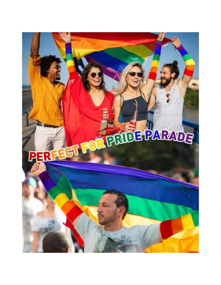 6 Pares Mangas de Brazo Arcoíris Shyyween - Protección Solar LGBT 6 Pares Mangas de Brazo Arcoíris Shyyween - Protección Solar LGBT