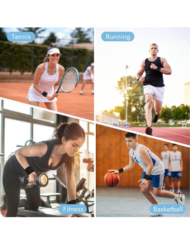 Bandas de Sudor para Muñeca PEASUG - 8 Piezas Absorbentes