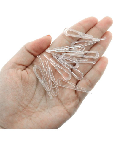 Clips de Plástico Transparente Tipo Cocodrilo MEETOOT 300pcs 38mm