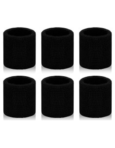Paquete de 6 Muñequera Deportiva Toresper Unisex Negra