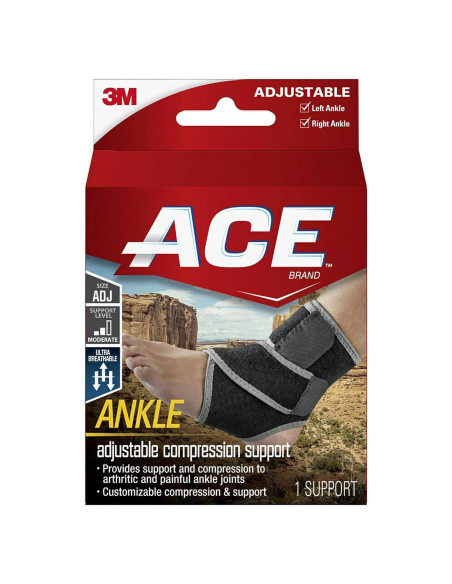 Soporte de Tobillo de Compresión Ajustable ACE - Talla Única