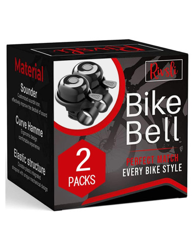 Paquete de 2 Timbres de Bicicleta Rivsli Clásicos Sonido Fuerte