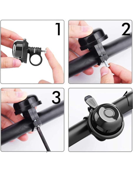 Paquete de 2 Timbres de Bicicleta Rivsli Clásicos Sonido Fuerte