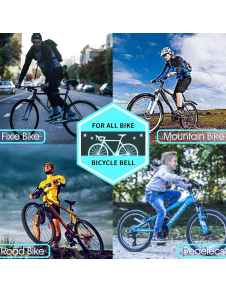 Paquete de 2 Timbres de Bicicleta Rivsli Clásicos Sonido Fuerte