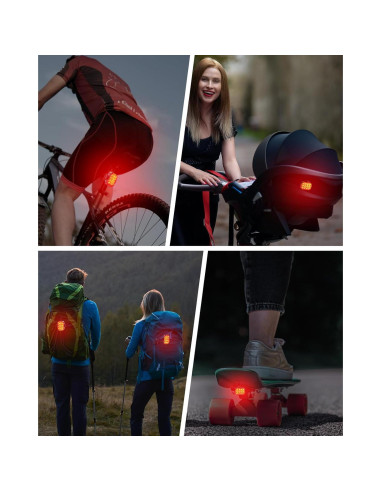 Luz Trasera para Bicicleta ISEYOU - 2 Piezas, Impermeable IP65